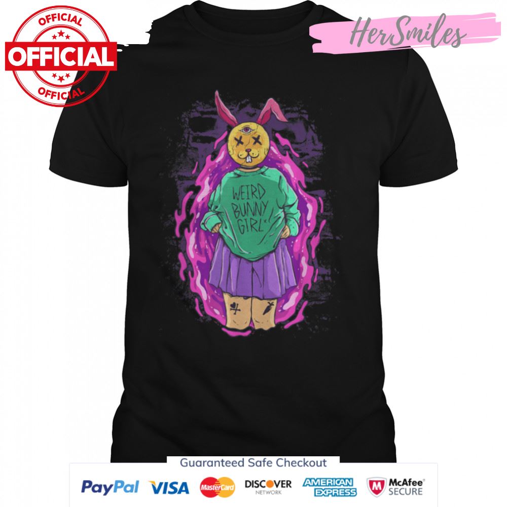 Goth Weird Bunny Girl Grunge Creepy Gothic Rabbit Halloween T-Shirt