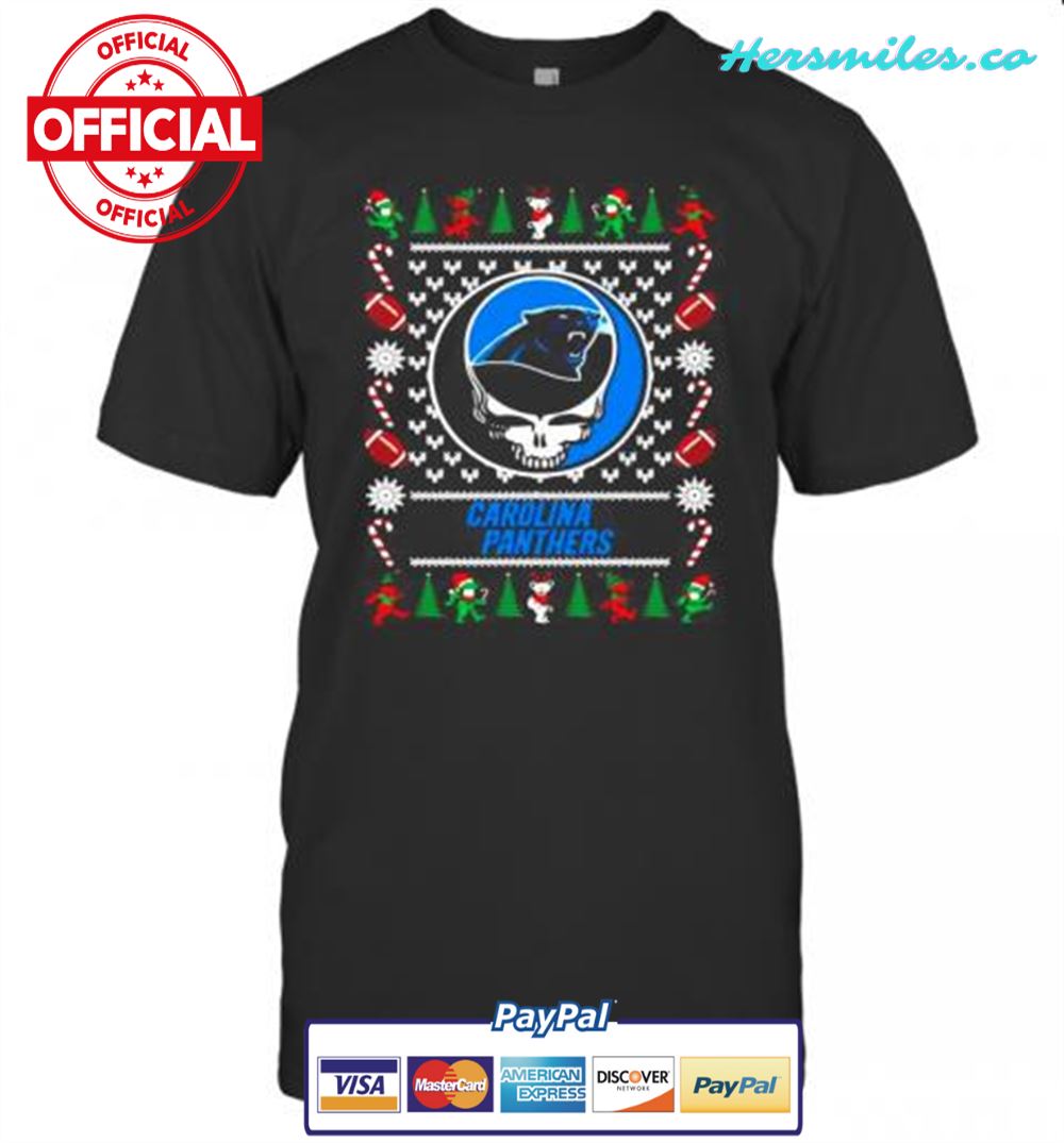 Grateful Dead Carolina Panthers Christmas T-Shirt