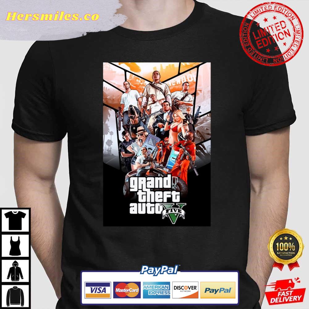 Gta V Trevor Philips Grand Theft Auto 5 V Logo Shirt