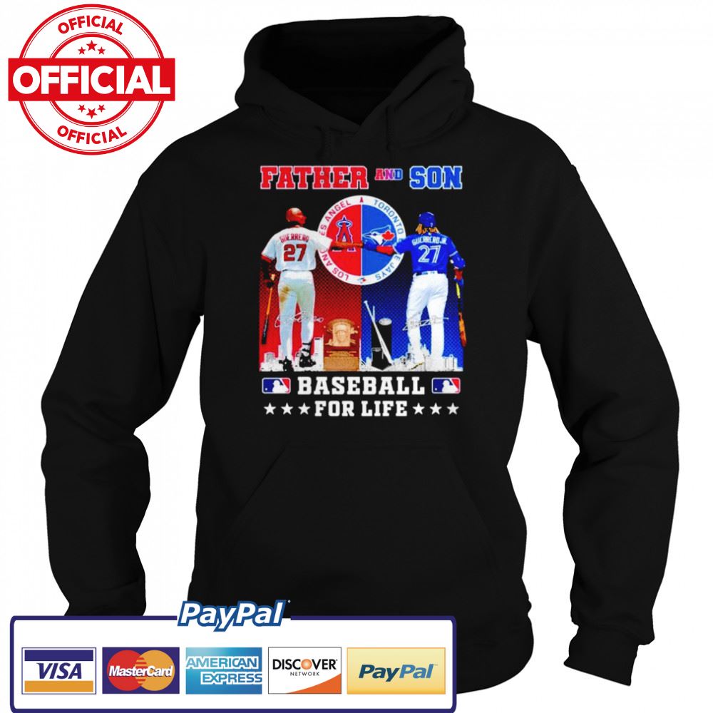 Guerrero father and son baseball for life signatures shirt Guerrero father and son baseball for life signatures shirt