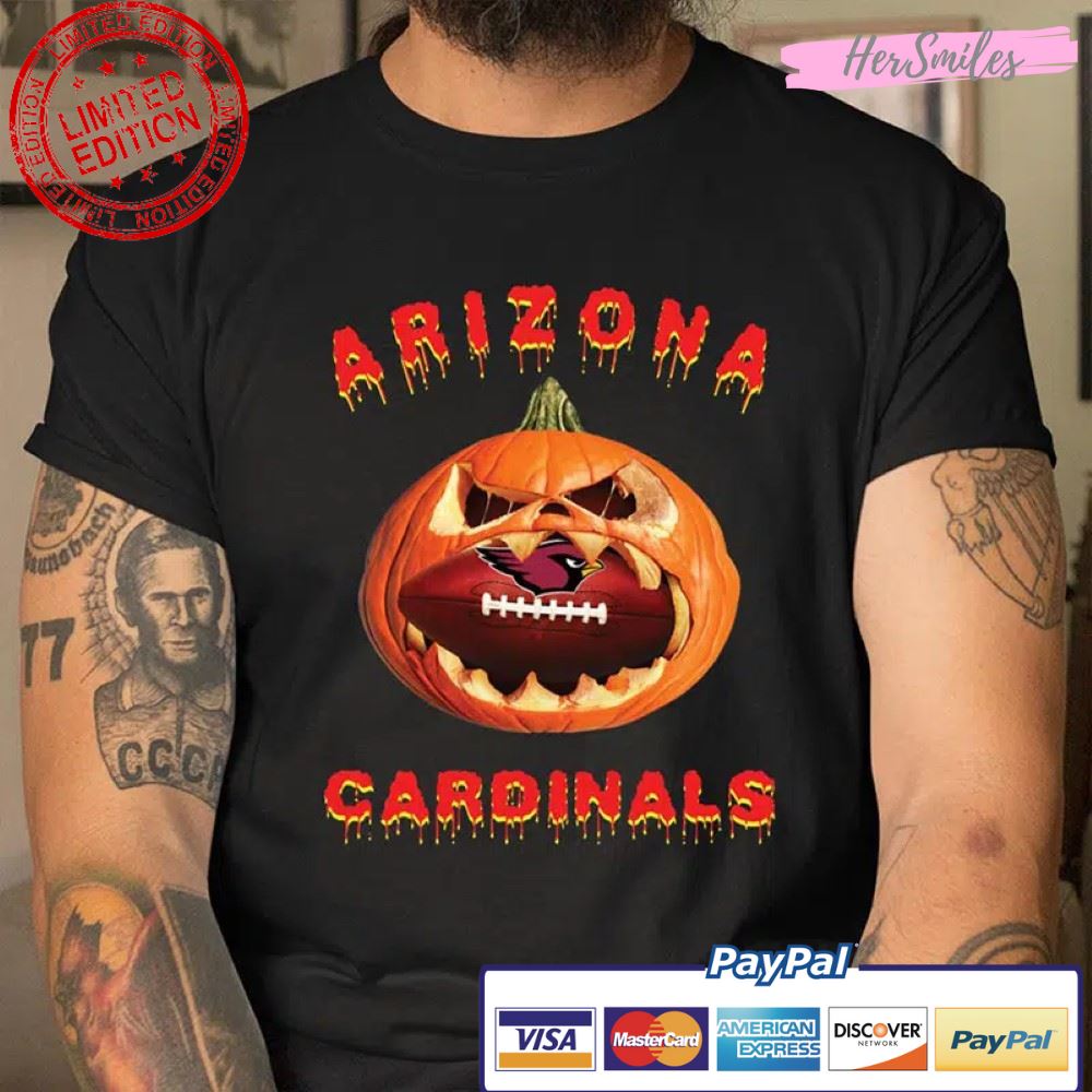 Halloween Pumpkin NFL Arizona Cardinals T Shirt