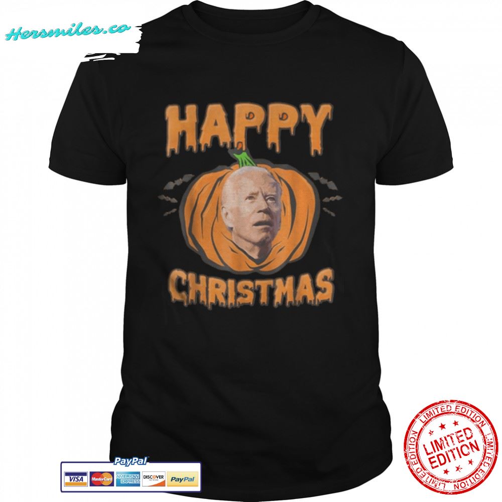 Happy Christmas anti-joe biden funny Halloween 2021 Pumpkin T-Shirt