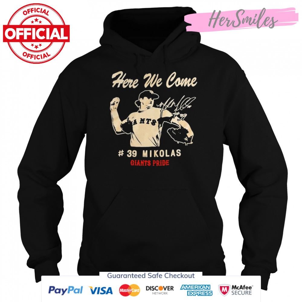 Here we come #39 Miles Mikolas Giants Pride signature shirt Here we come #39 Miles Mikolas Giants Pride signature shirt