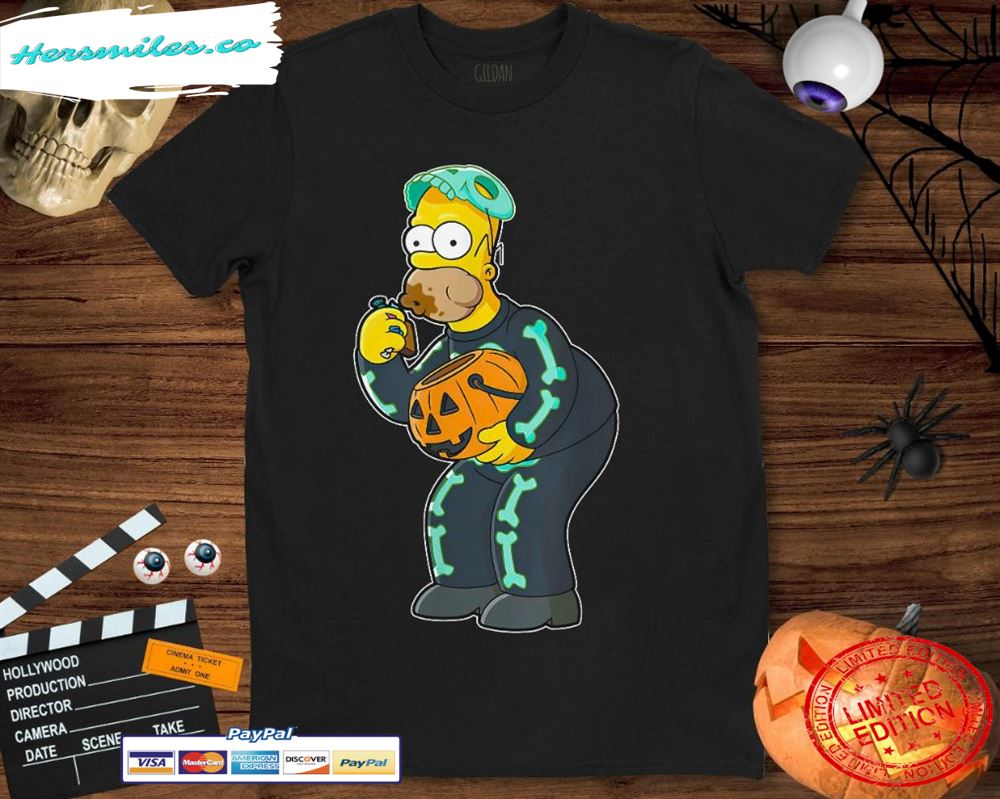 Homer Simpson Funny Candy Feast Treehouse of Horror Halloween Unisex Gift T-Shirt
