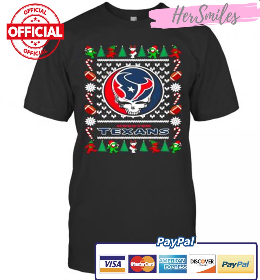 Houston Texans Grateful Dead Ugly Christmas T-Shirt