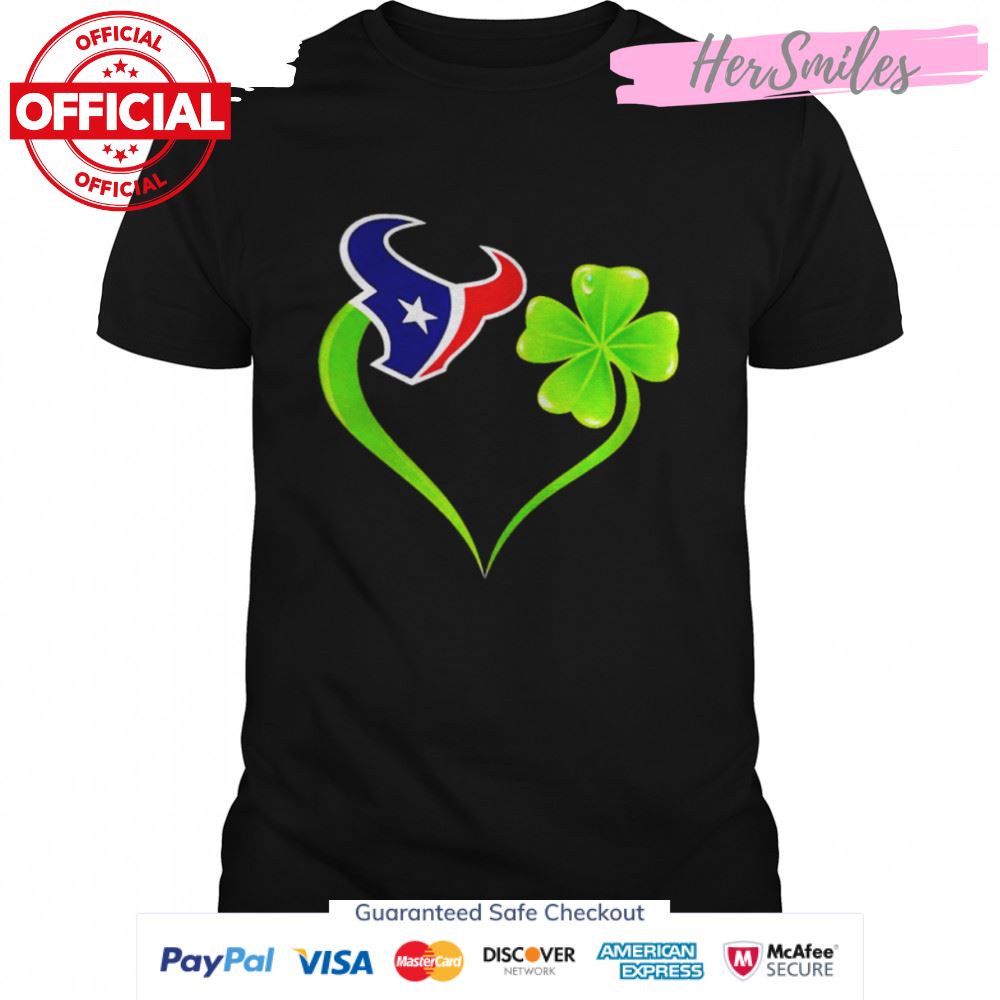 Houston Texans shamrock heart St Patrick’s day shirt