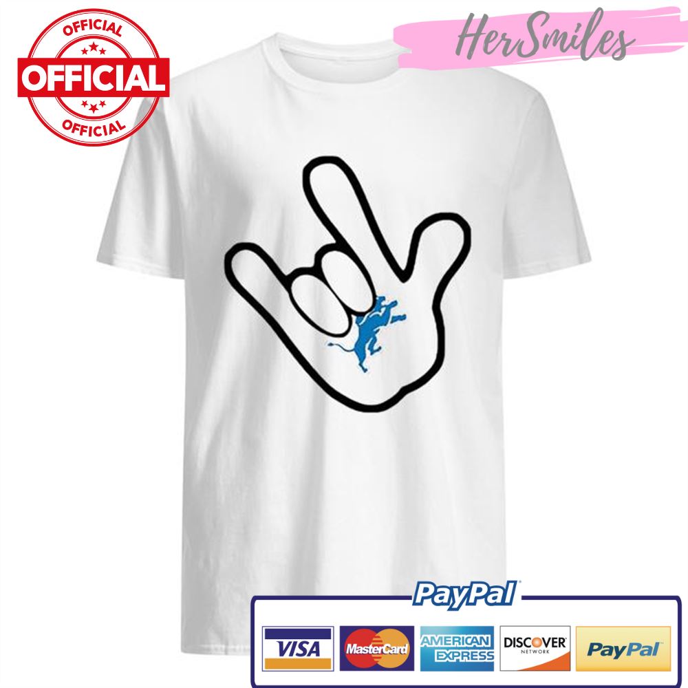 I Love You Sign Language Detroit Lions shirt