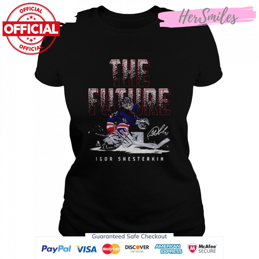 Igor Shesterkin New York R The Future Hockey Signatures 2022 T-Shirt