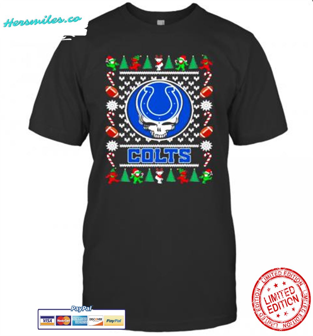 Indianapolis Colts Grateful Dead Ugly Christmas T-Shirt