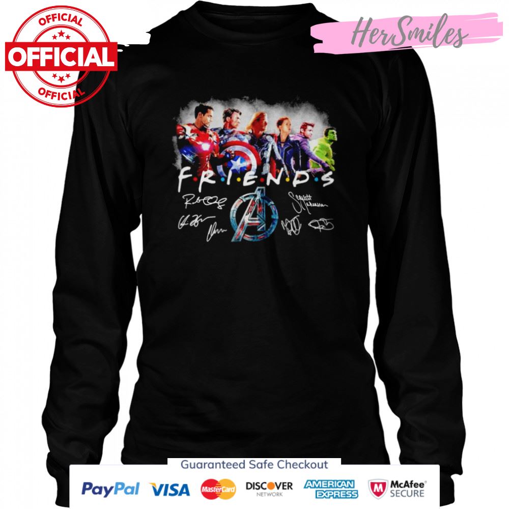 Iron Man Captain America Thor Black Widow Clint Barton and Hulk Friends signatures shirt Iron Man Captain America Thor Black Widow Clint Barton and Hulk Friends signatures shirt
