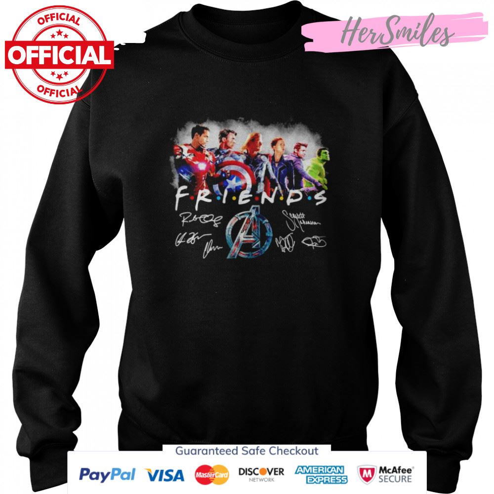 Iron Man Captain America Thor Black Widow Clint Barton and Hulk Friends signatures shirt Iron Man Captain America Thor Black Widow Clint Barton and Hulk Friends signatures shirt