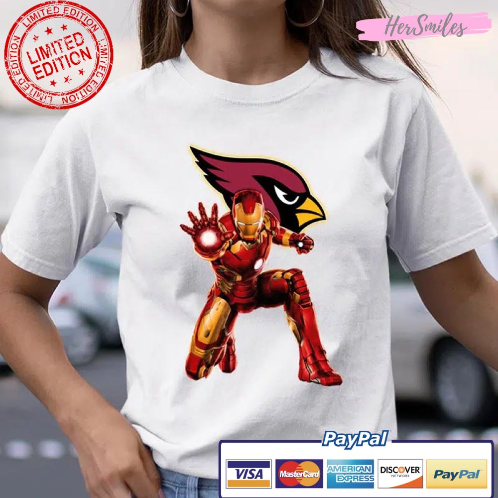 Iron Man Marvel Arizona Cardinals T Shirt