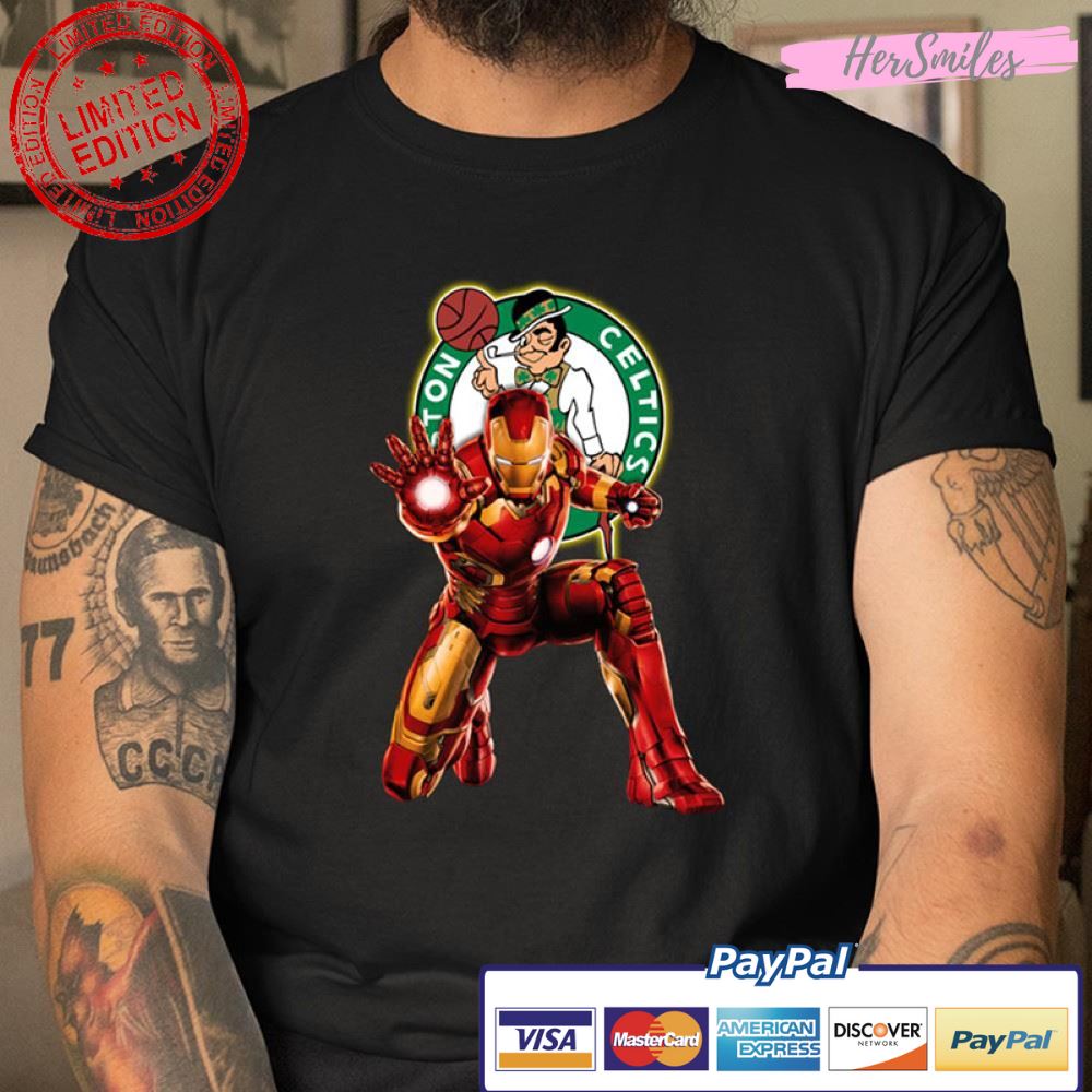 Iron Man Marvel Comics Boston Celtics Shirt