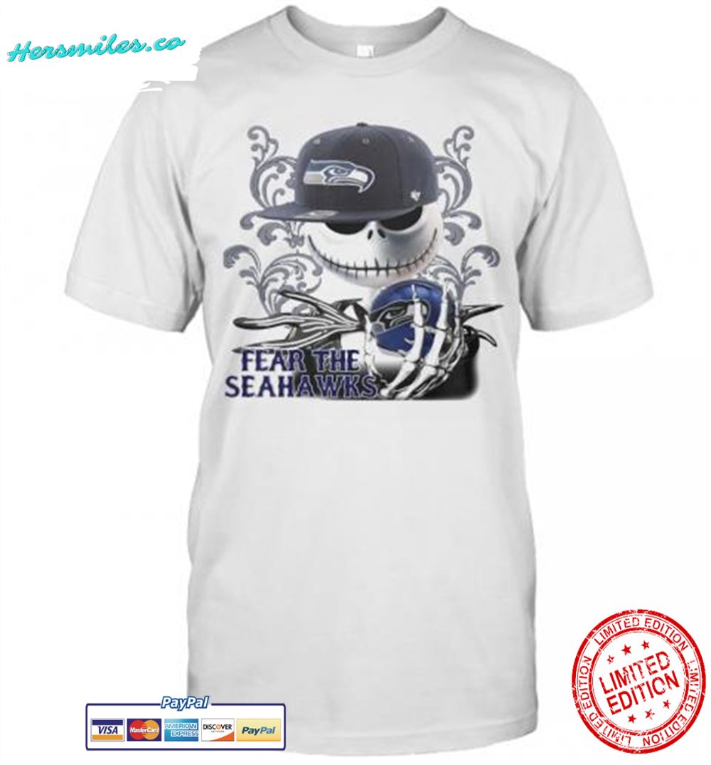 Jack Skellington Fear The Seattle Seahawks T-Shirt
