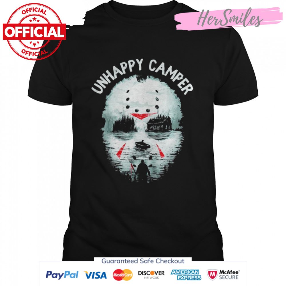 Jason Voorhees Unhappy Camper Camping Outdoors Halloween Shirt