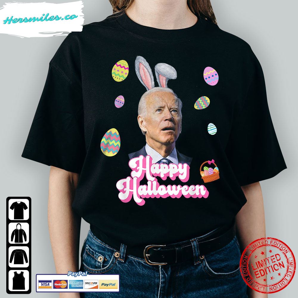 Joe Biden Happy Halloween Easter Egg Bunny Confused Easter Funny Shirt T-Shirt