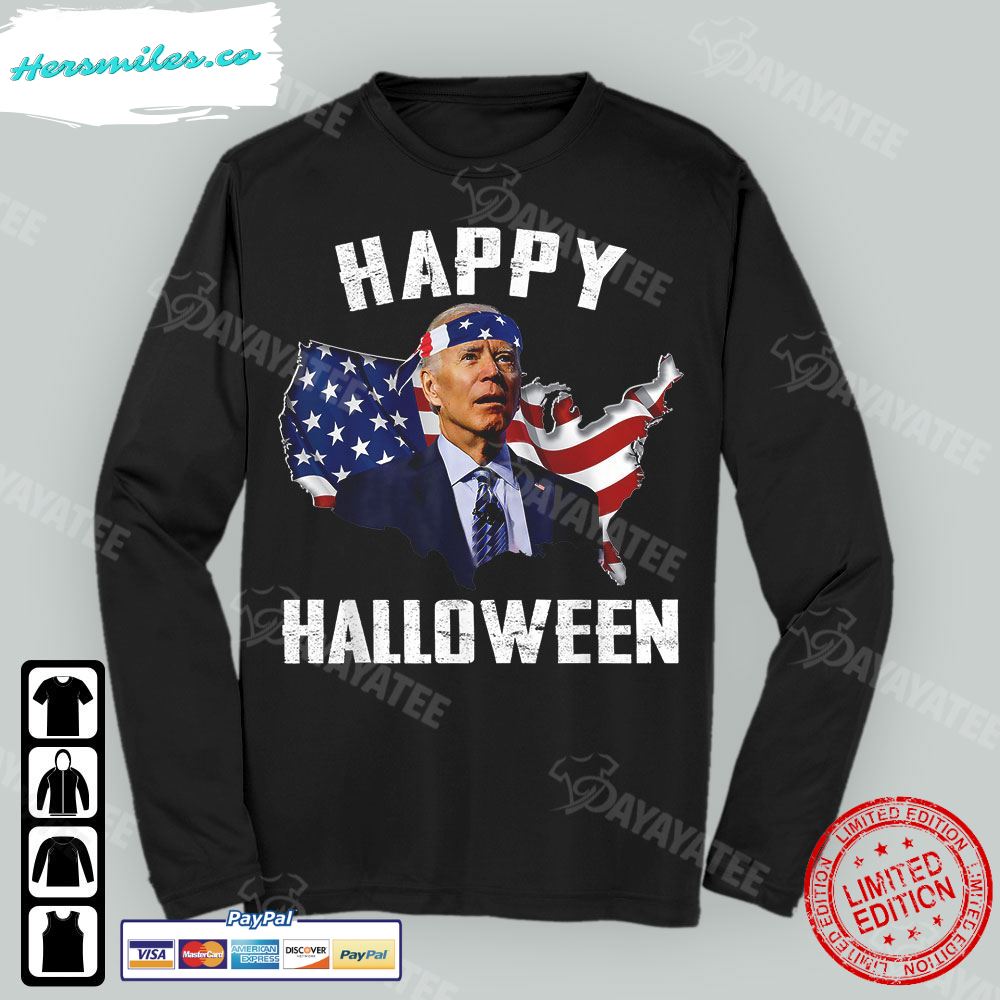 Joe Biden Happy Halloween Tank Top American Flag 4Th Of July Shirt T-Shirt