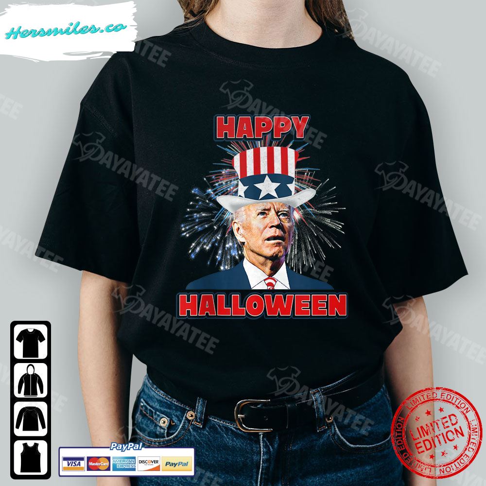 Joe Biden Happy Halloween Tank Top Confused 4Th Of July Shirt T-Shirt