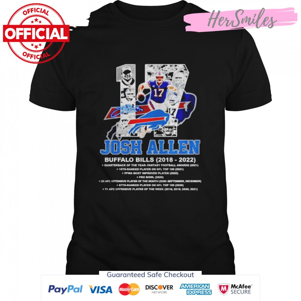 Josh Allen Buffalo Bills 2022 thank you for the memories shirt