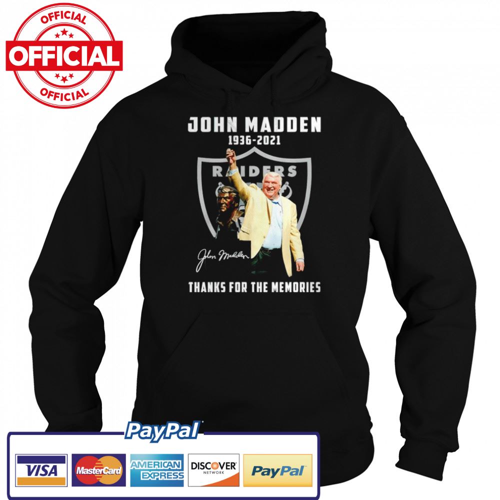 Las Vegas Raiders John Madden 1936-2021 signature shirt Las Vegas Raiders John Madden 1936-2021 signature shirt
