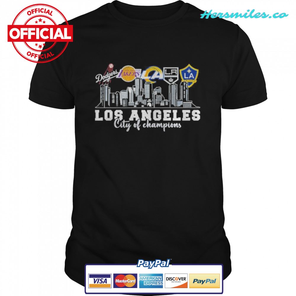 Los Angeles Dodgers Los Angeles Lakers Los Angeles Rams La La Galaxy City Of Champions T-Shirt
