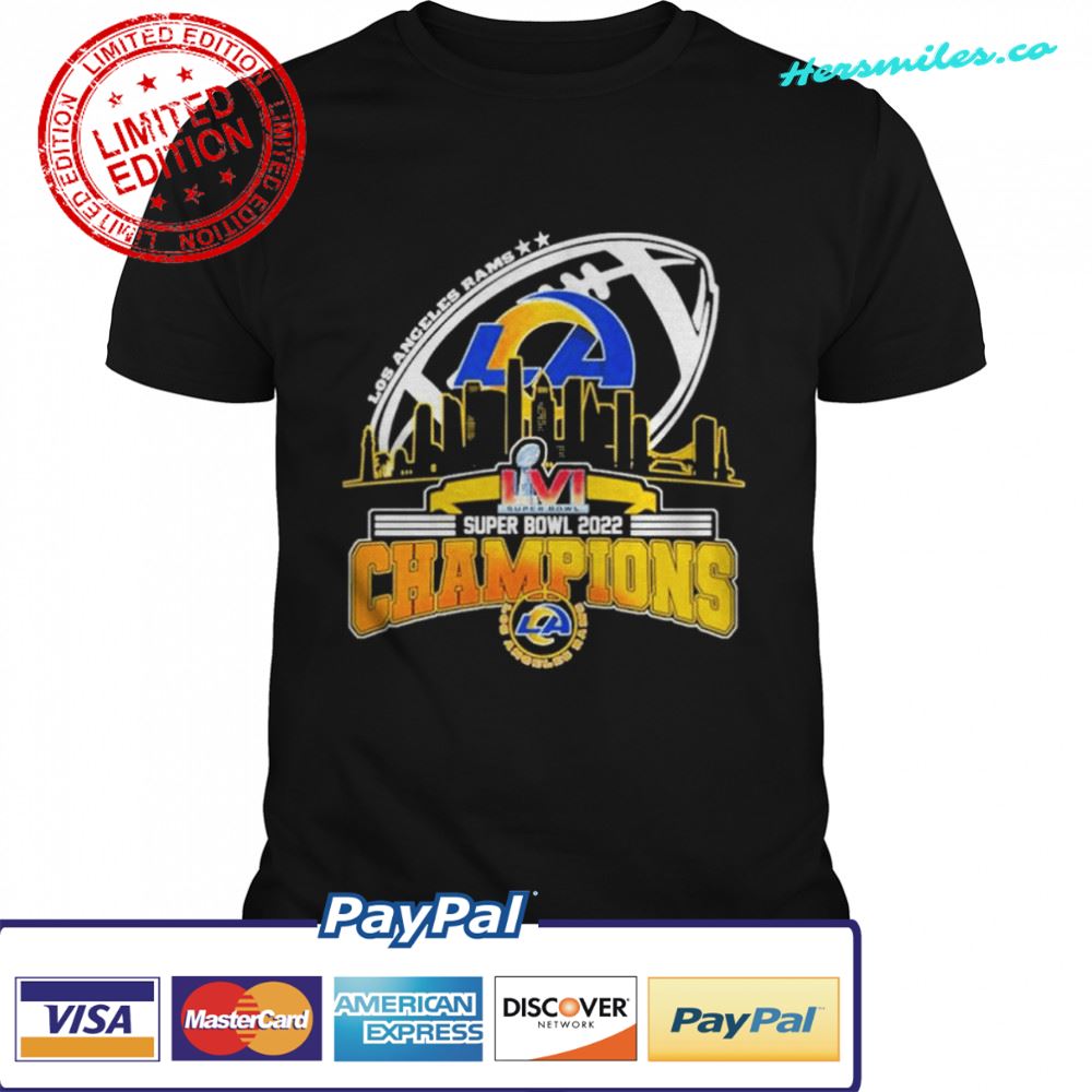 Los angeles rams logo city super bowl 2022 champions shirt