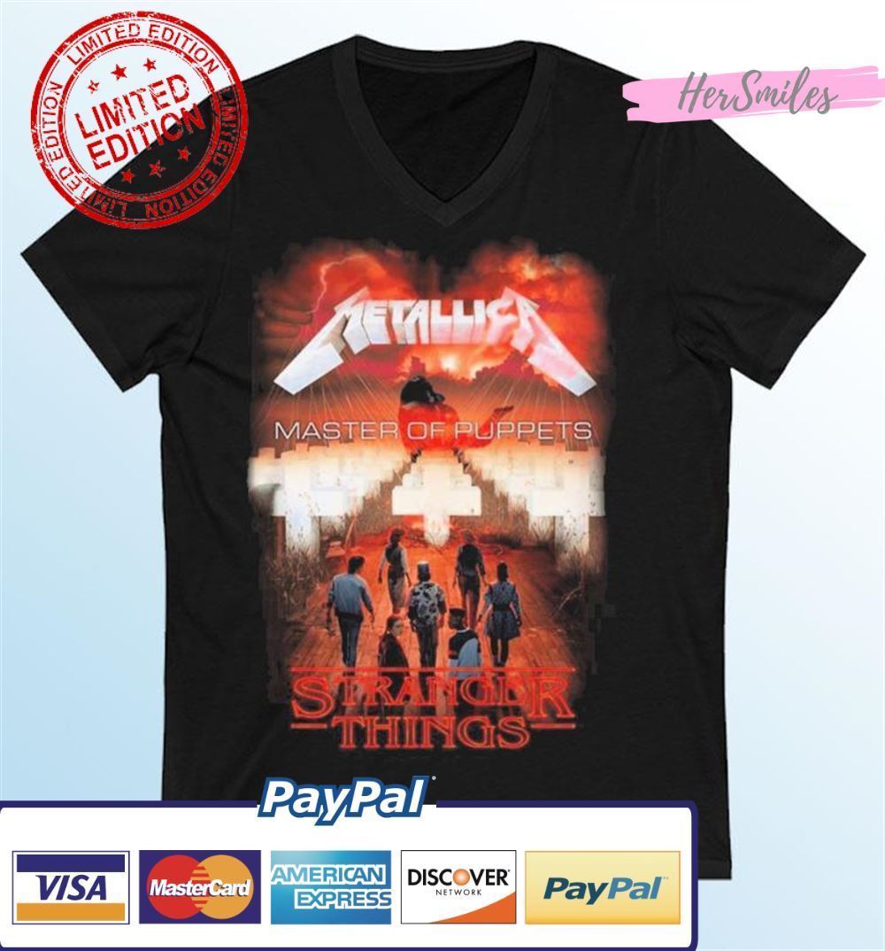 Master Of Puppets Metallica Stranger Things Movie Graphic T-Shirt