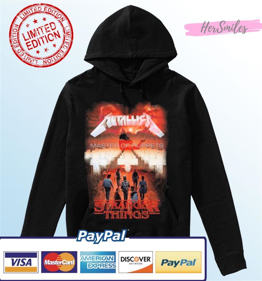 Master Of Puppets Metallica Stranger Things Movie Graphic T-Shirt
