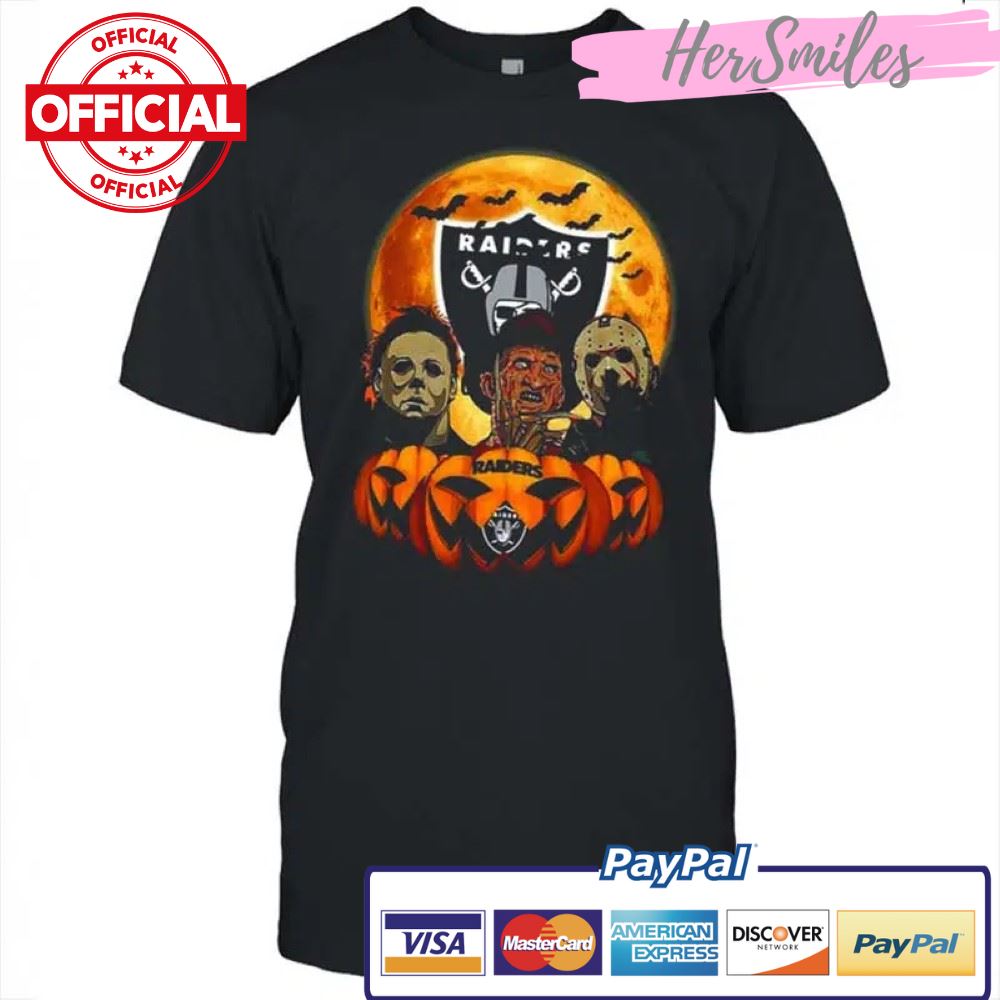 Michael Myers Freddy Krueger Jason Voorhees Oakland Raiders Halloween Shirt