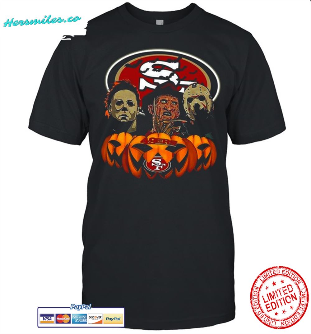 Michael Myers Freddy Krueger Jason Voorhees San Francisco 49ers Halloween shirt