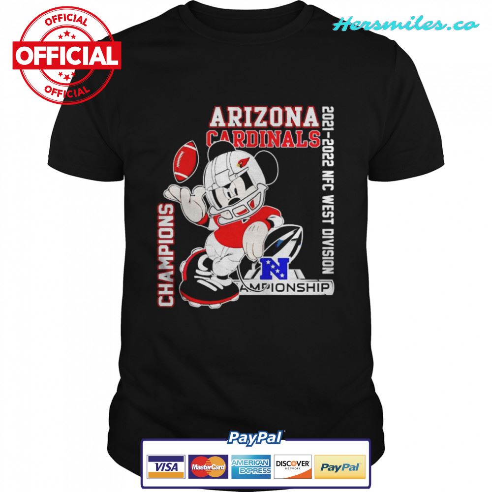 Mickey Arizona Cardinals 2021 2022 NFC west division champions shirt