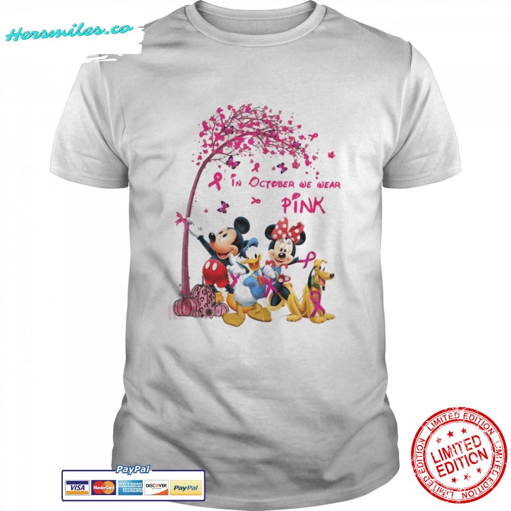 Mickey Mouse Family Breast Cancer In October We Wear Pink 2022 shirt