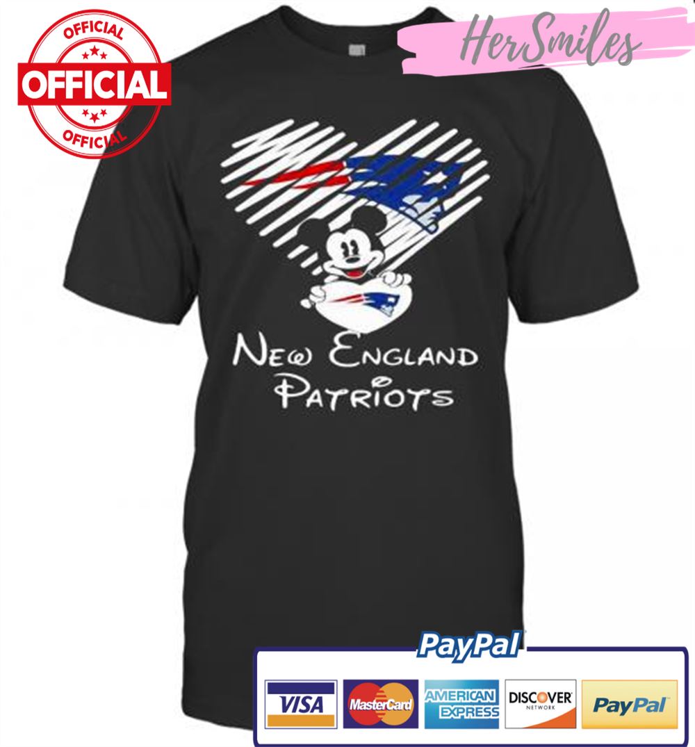 Mickey Mouse Love New England Patriots T-Shirt