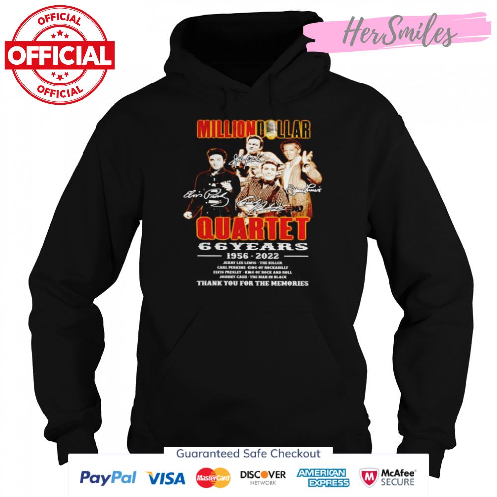 Million Dollar quartet 66 years 1956 2022 signatures shirt Million Dollar quartet 66 years 1956 2022 signatures shirt