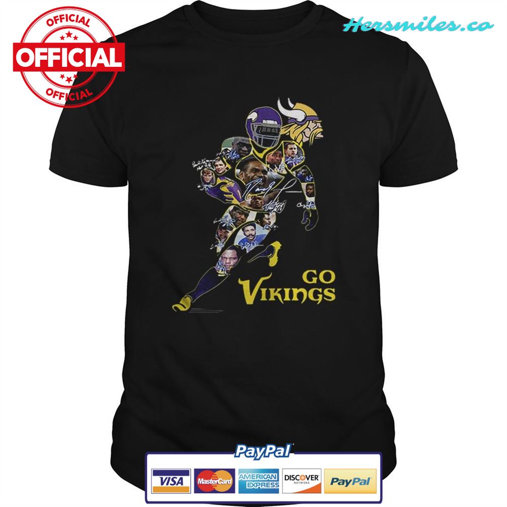 Minnesota Vikings Go Vikings signatures shirt