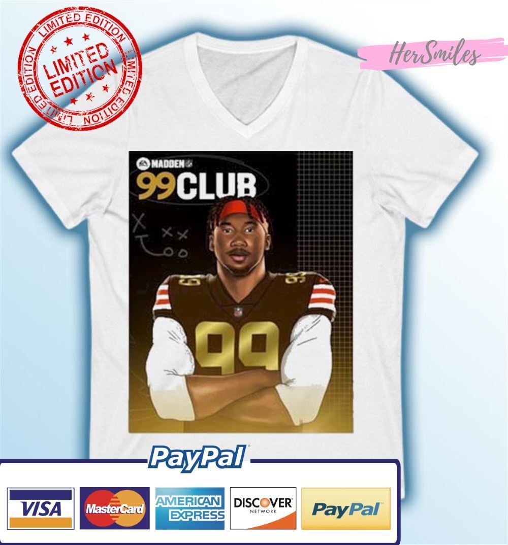 Myles Garrett in The Madden NFL 99 Club Graphic T-Shirt