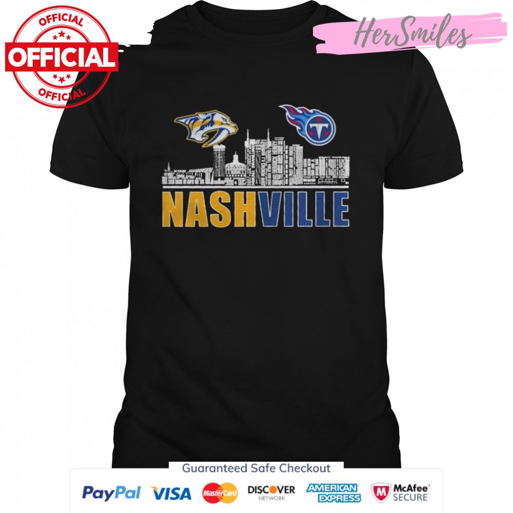 Nashville Predators And Tennessee Titans Football Nashville City Shirt