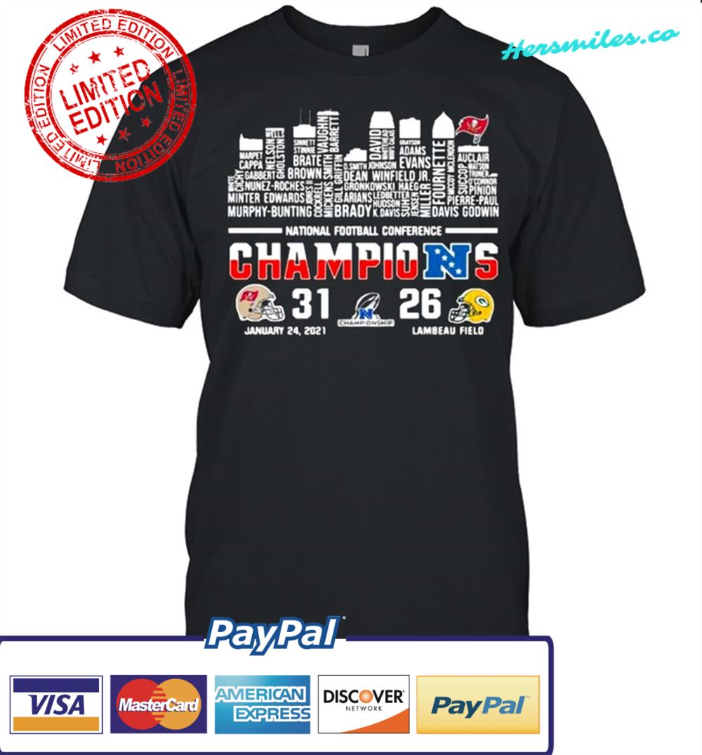 National Football Conference Champions Tampa Bay Buccaneers And Green Bay Packers Flag shirt