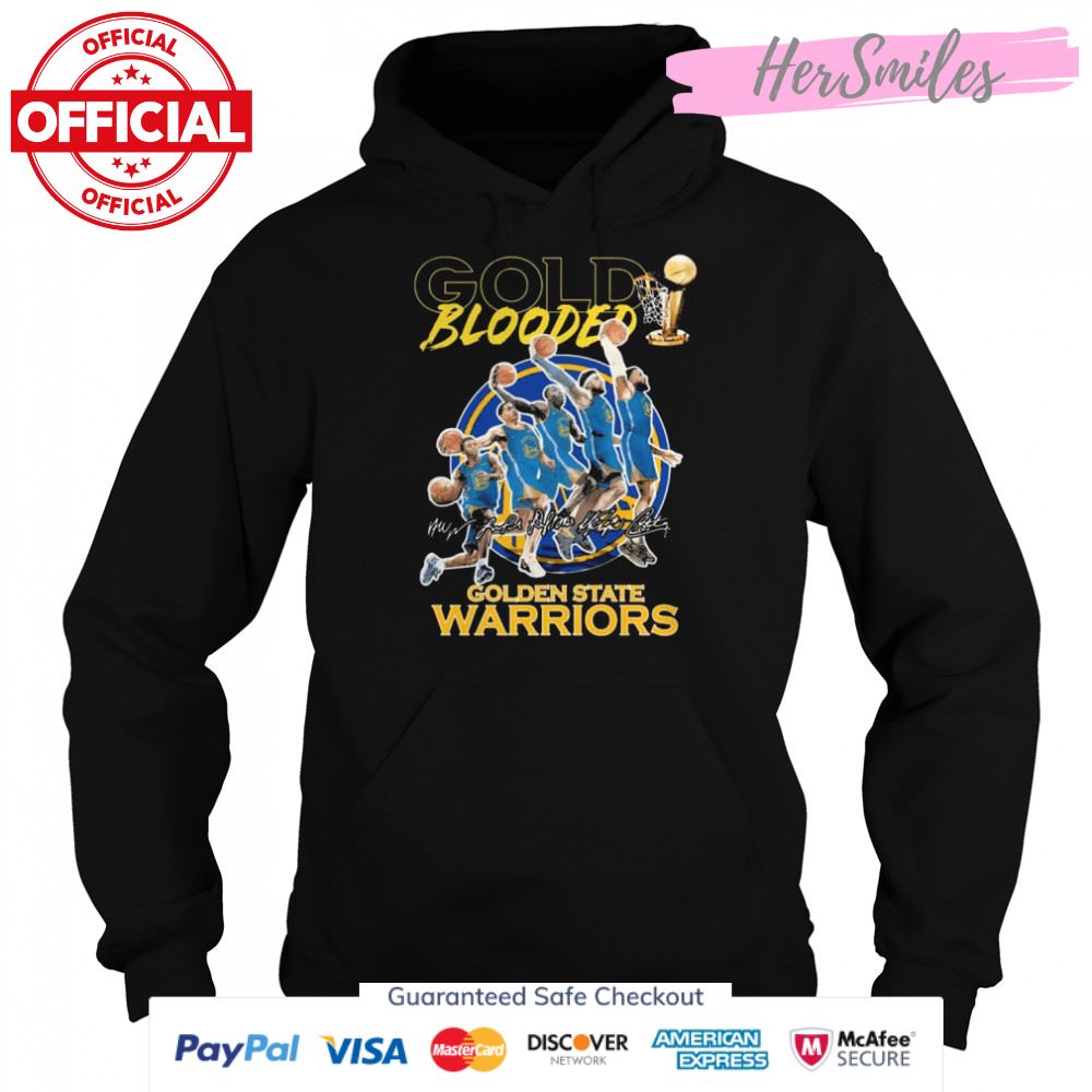 NBA Finals Gold Blooded Golden State Warriors Team Dunk Basketball Signatures Shirt NBA Finals Gold Blooded Golden State Warriors Team Dunk Basketball Signatures Shirt