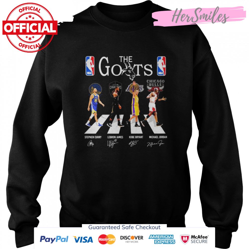 NBA The Goat Abbey Road Basketball Players Signatures Shirt NBA The Goat Abbey Road Basketball Players Signatures Shirt