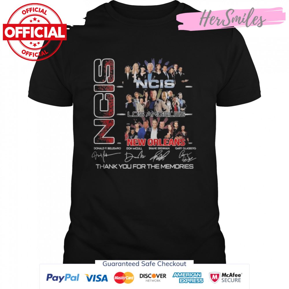 NCIS Los Angeles New Orleans signatures thank you for the memories 2022 shirt NCIS Los Angeles New Orleans signatures thank you for the memories 2022 shirt