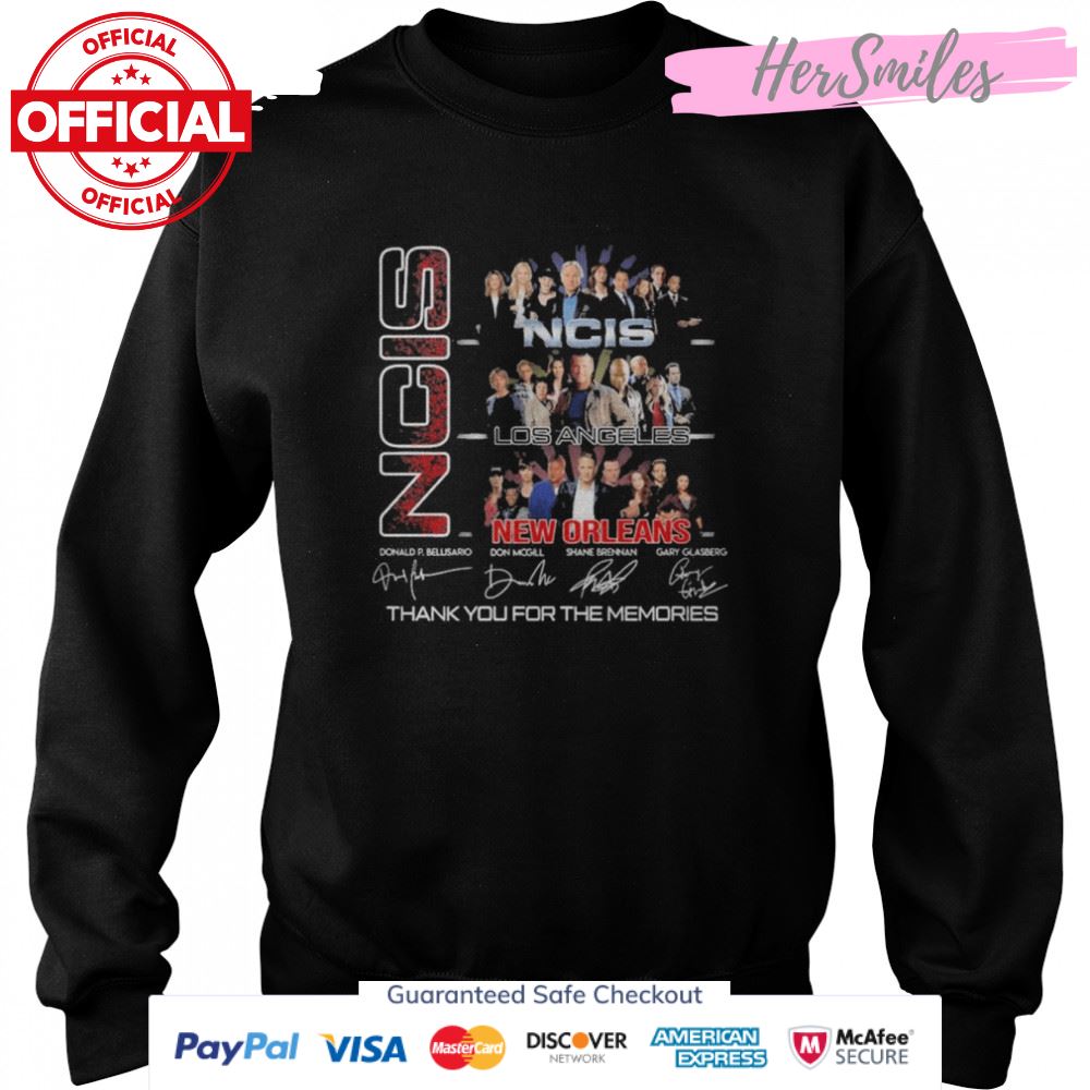 NCIS Los Angeles New Orleans signatures thank you for the memories 2022 shirt NCIS Los Angeles New Orleans signatures thank you for the memories 2022 shirt