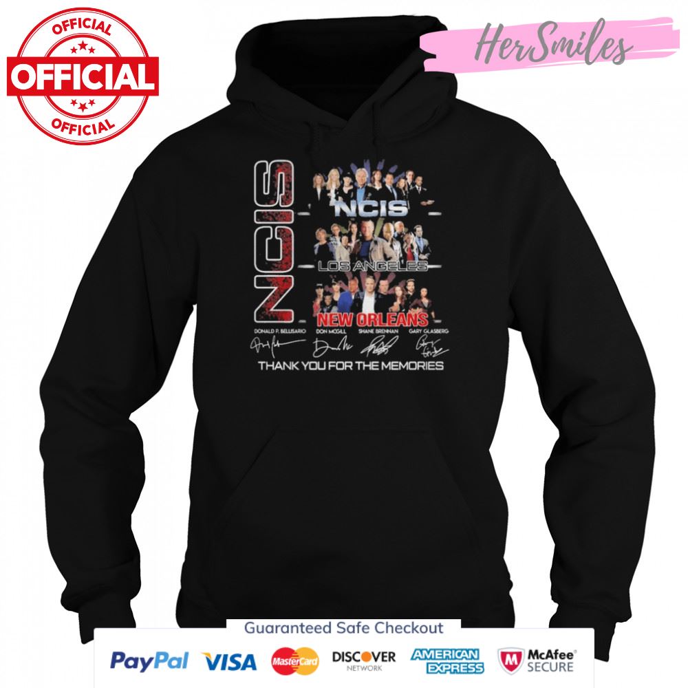 NCIS Los Angeles New Orleans signatures thank you for the memories 2022 shirt NCIS Los Angeles New Orleans signatures thank you for the memories 2022 shirt