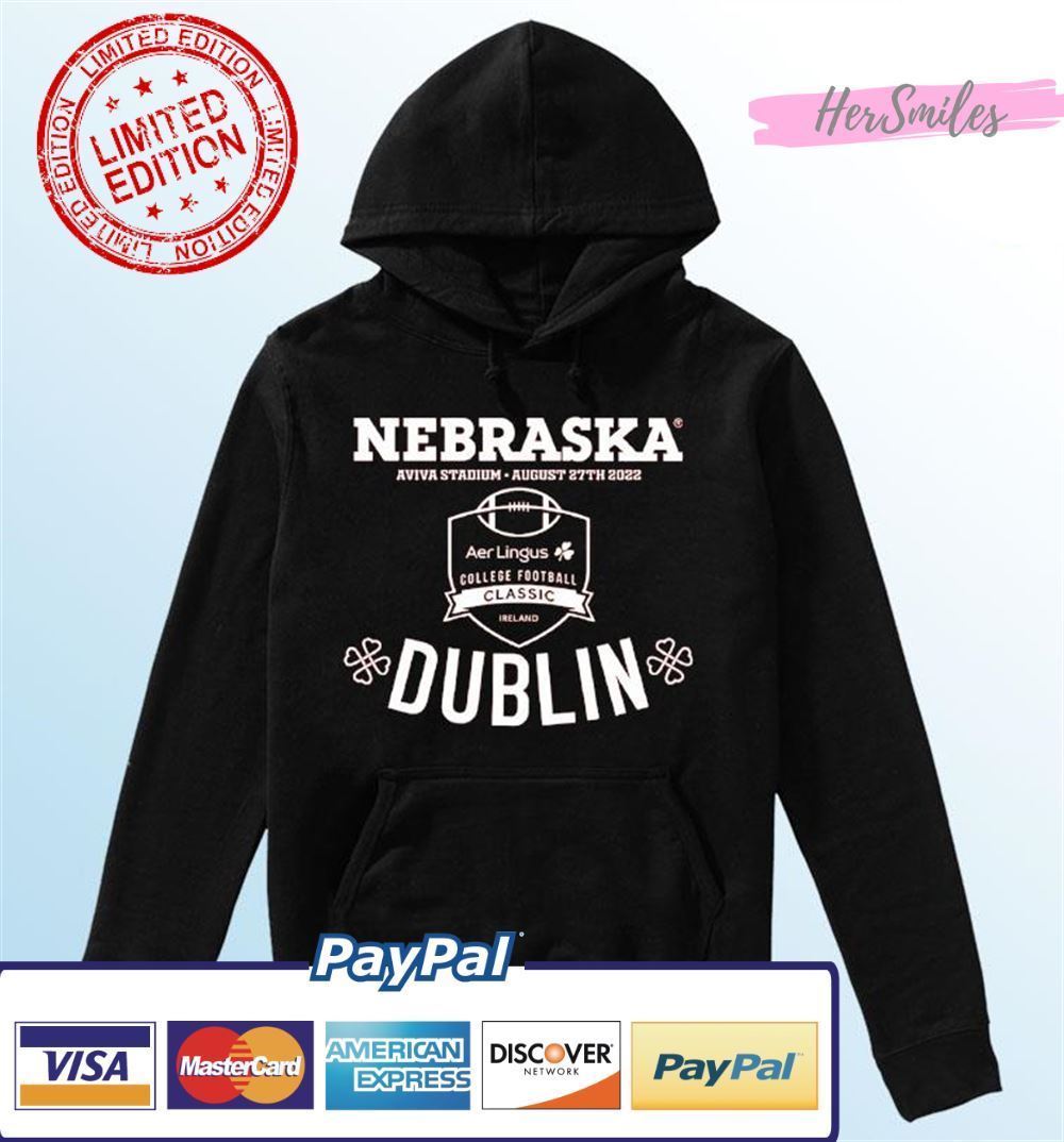 Nebraska Dublin Aer Lingus College Football Classic Ireland Graphic T-Shirt