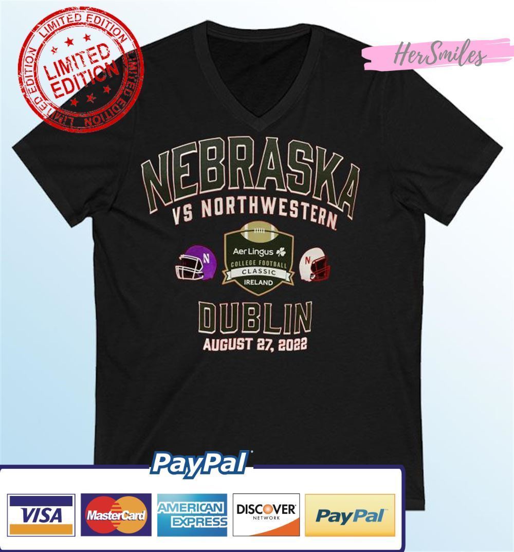 Nebraska vs Northwestern 2022 Dublin Classic T-Shirt