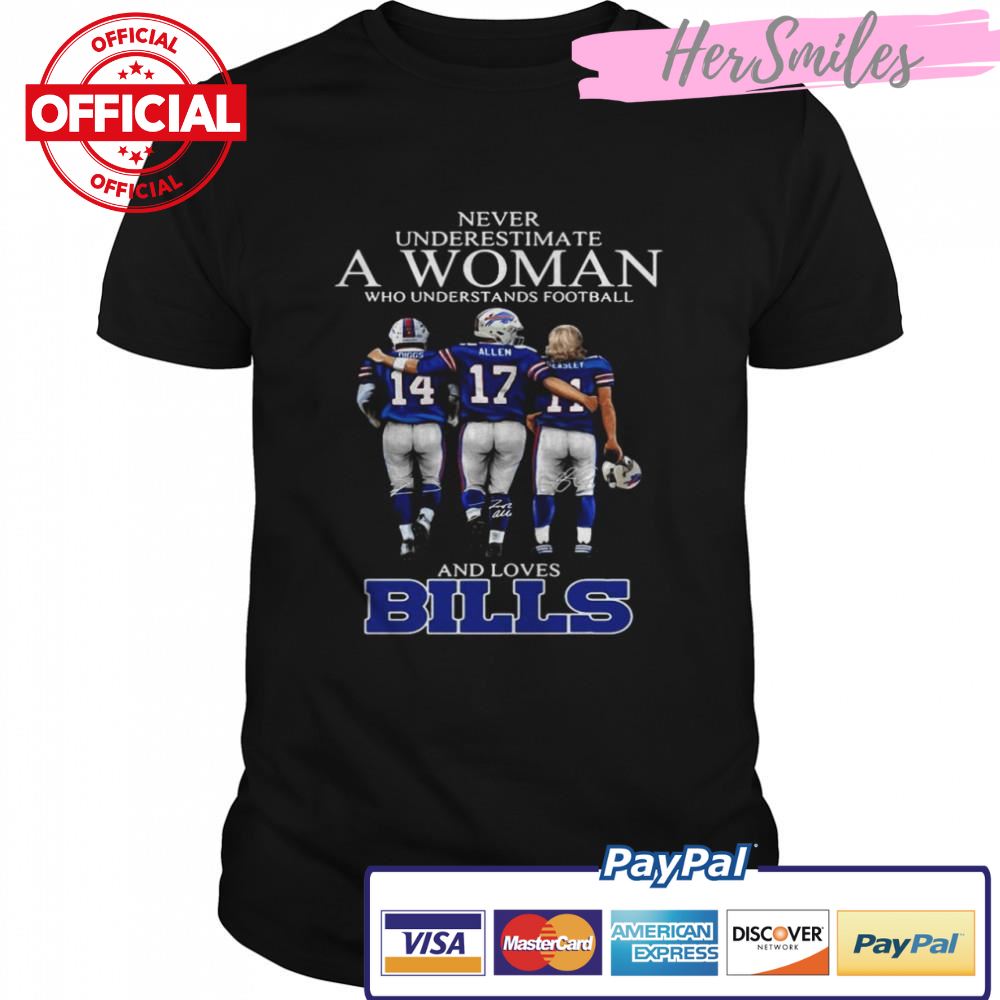 Never Underestimate A Woman Who Understands Football And Loves Buffalo Bills Diggs Allen Beasley shirt