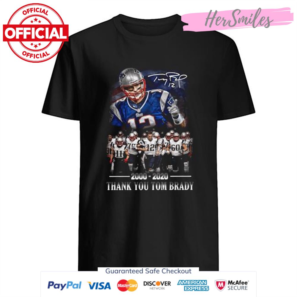 New England Patriots 2000-2020 Thank You Tom Brady shirt
