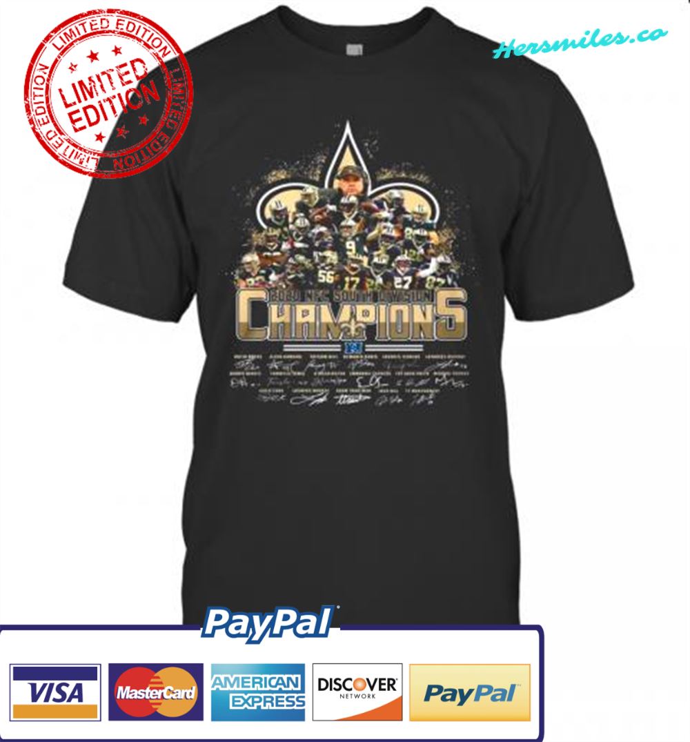 New Orleans Saints 2020 Nfc West Division Champions Signatures T-Shirt