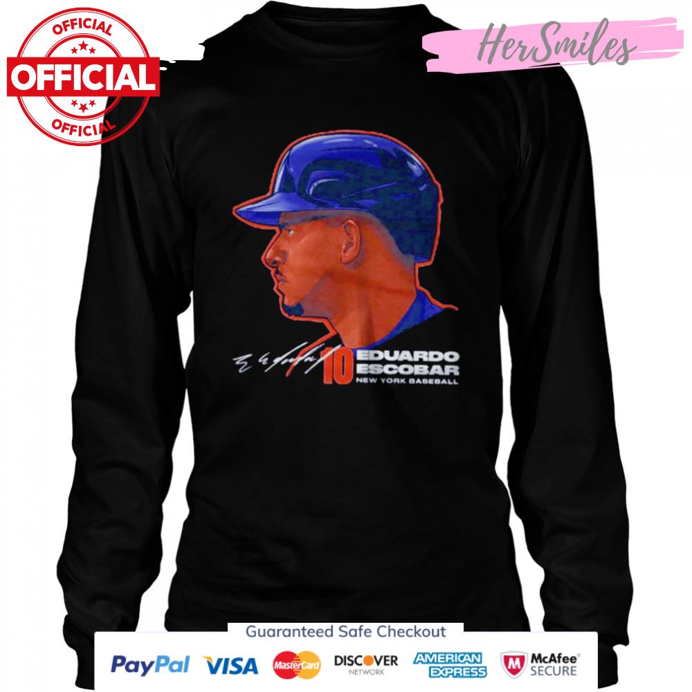 New York Mets Eduardo Escobar profile signature shirt New York Mets Eduardo Escobar profile signature shirt
