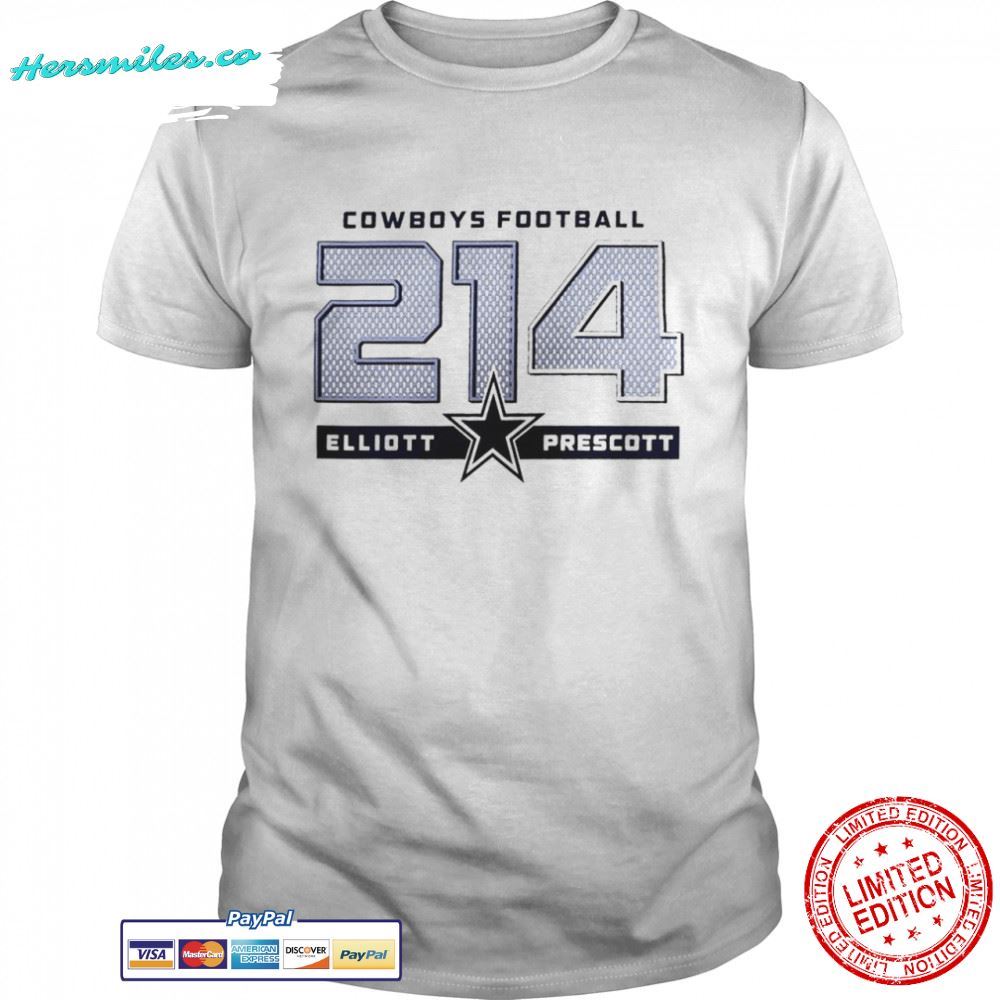 Nice dallas Cowboys Ezekiel Elliott &amp Dak Prescott 214 Graphic T-Shirt